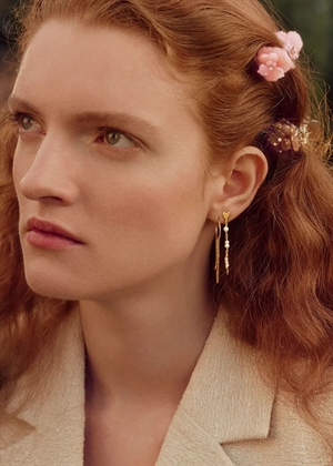 Silma earrings Forgyldt Maanesten 